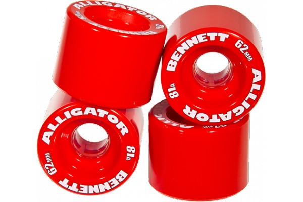 BENNETT - 4 roues skateboard - Alligator Red 62mm 81A