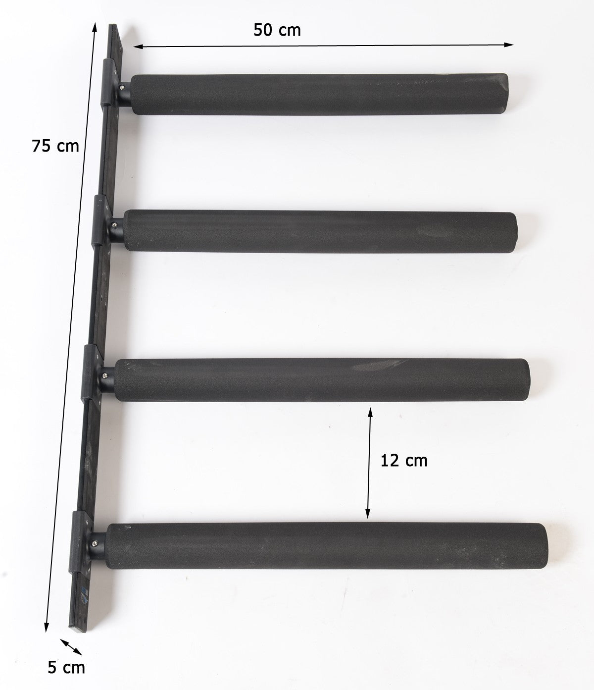 SURF SYSTEM - Soporte de pared para rack cuádruple (Shortboards, Longboards, SUP)