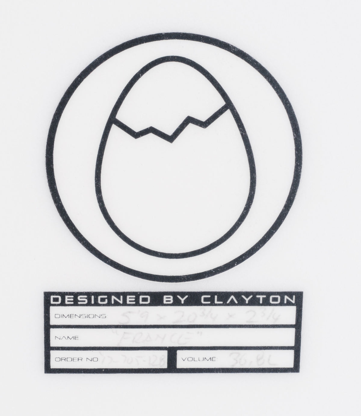 CLAYTON Surfboards - Egg (5 fins FCS) - PU