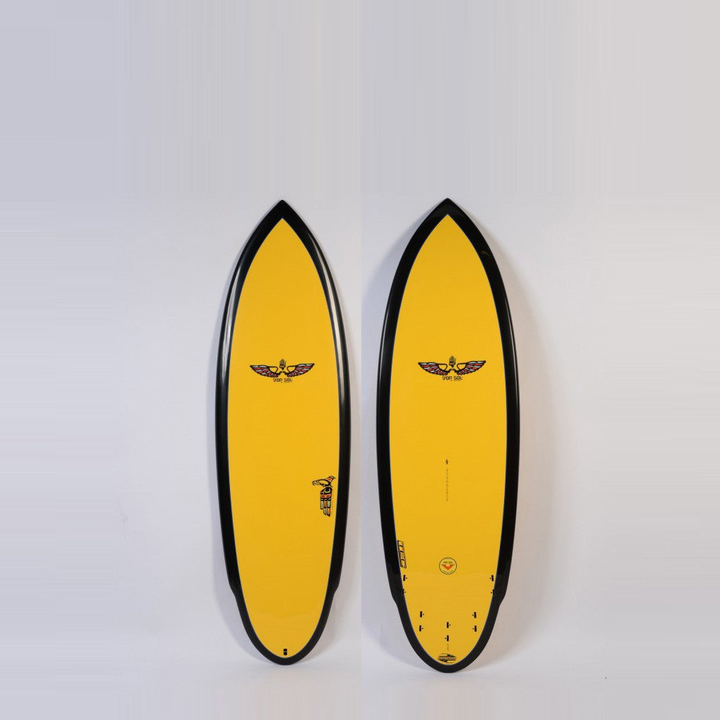BOARDWORKS - Planche de Surf Von Sol Shadow yellow / black (epoxy)